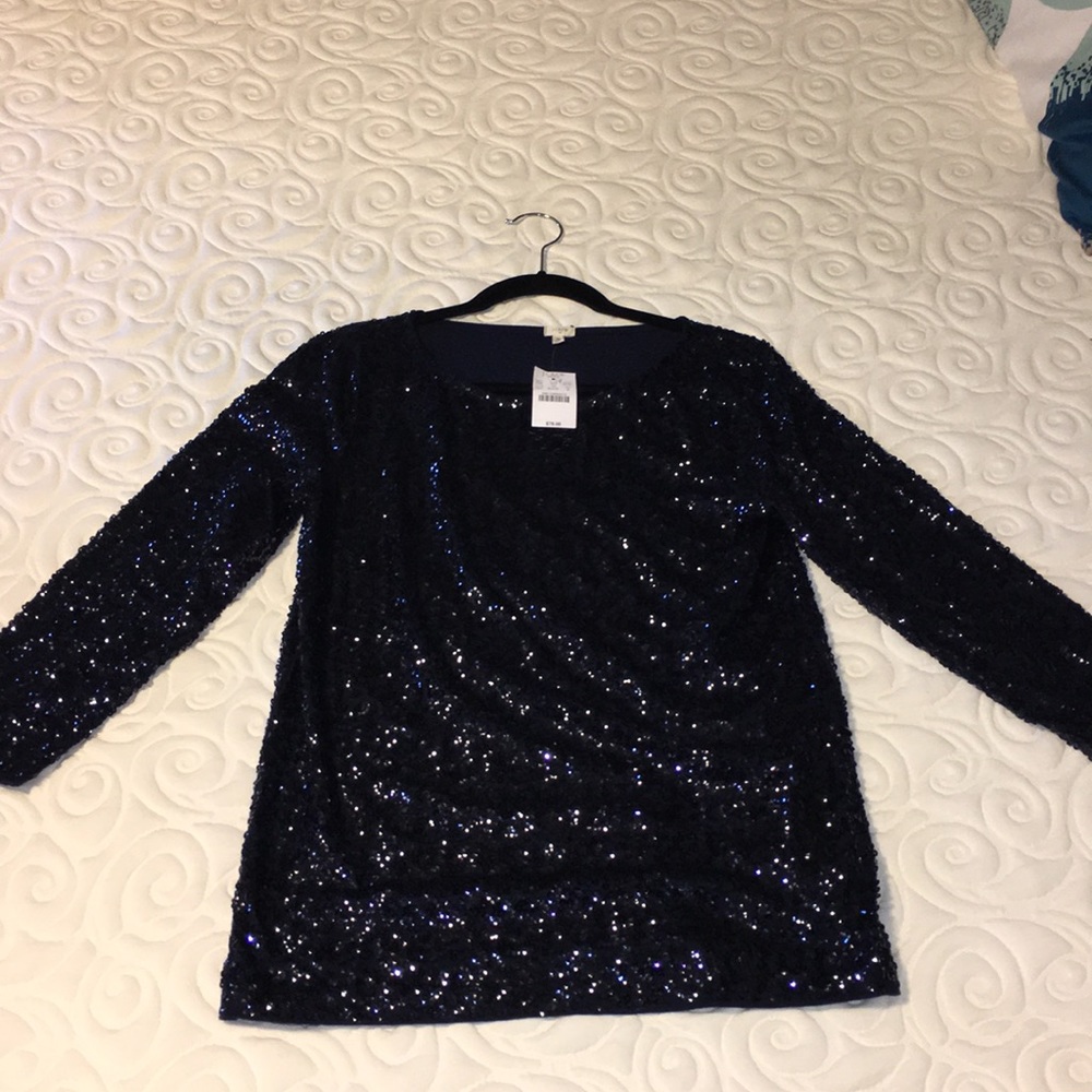 - NWT J. Crew  sequin top size medium